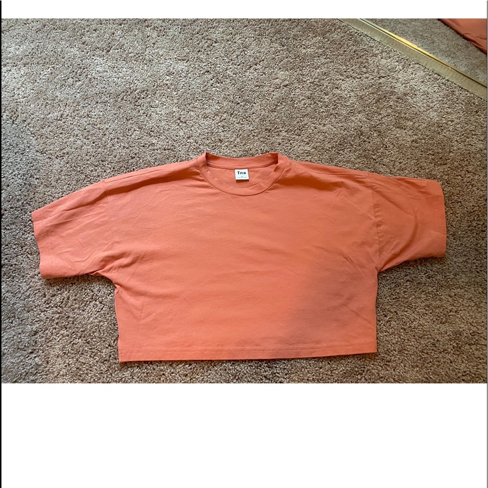 TNA LAID BACK TSHIRT COLOR:TAWNY ORANGE ARITZIA